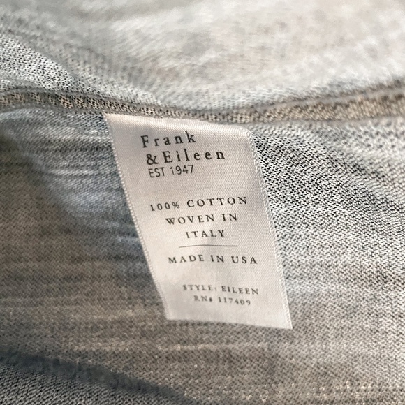 Frank & Eileen Eileen Button Down Shirt Dark Chambray Raw Rinse S - Picture 8 of 9